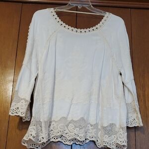 Democracy Cream Lace Women's Blouse